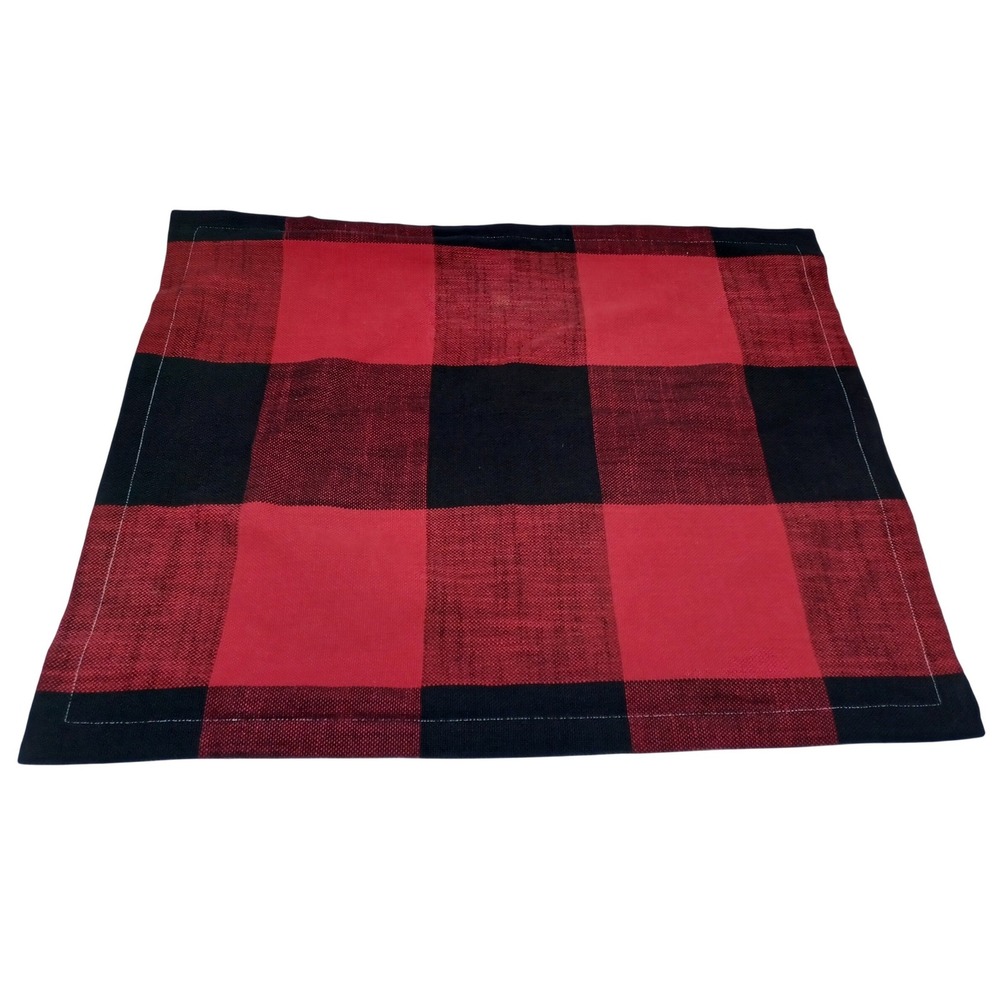 Pottery Barn Bryce Check Standard Pilllow Shams Buffalo Plaid Set of 2 Cabincore